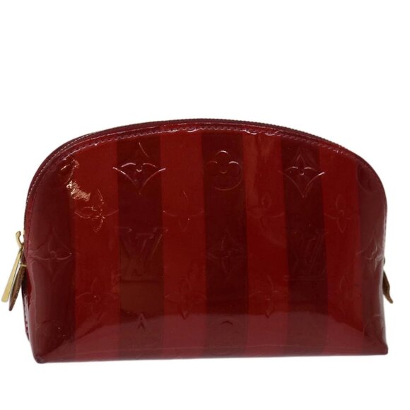 LOUIS VUITTON Vernis Rayure Pochette Cosmetic Pomme D'amour - Picture 1 of 15